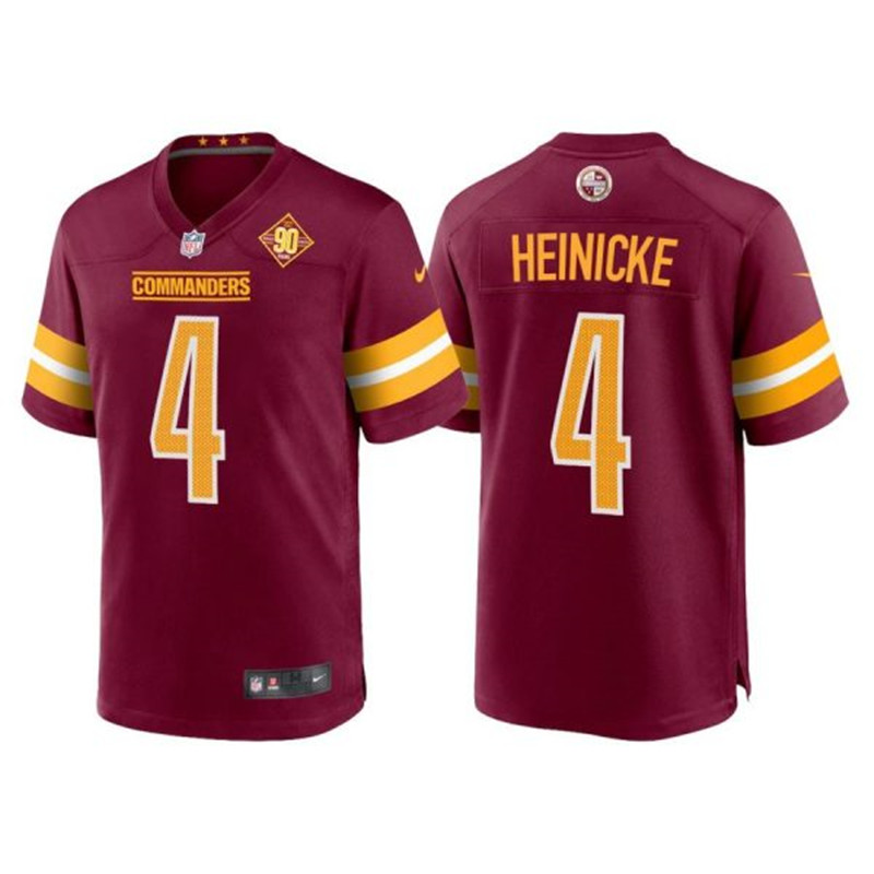 Washington Commanders 4 Taylor Heinicke Burgundy 90th Anniversary Vapor Limited Jersey