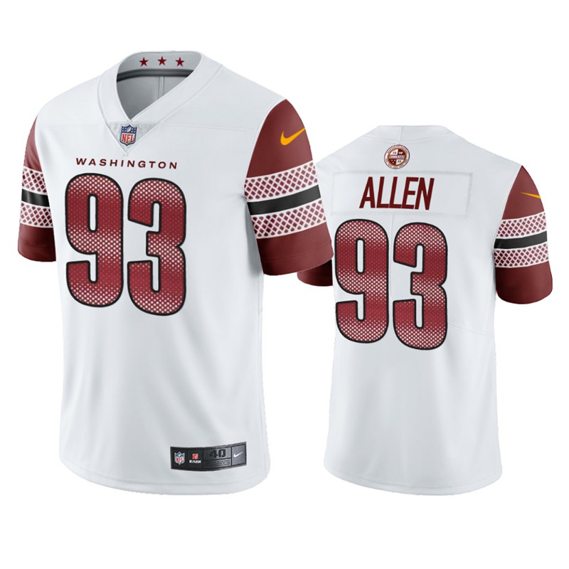 Washington Commanders 93 Jonathan Allen White 90th Anniversary Vapor Limited Jersey