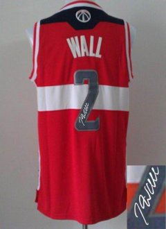 Washington Wizards Revolution 30 Autographed 2 John Wall Red Stitched NBA Jersey