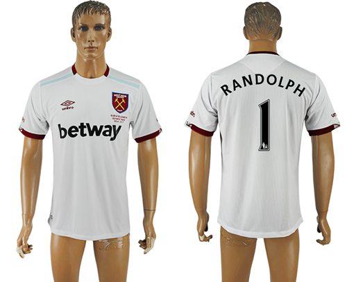 West Ham United 1 Randolph Away Soccer Club Jersey