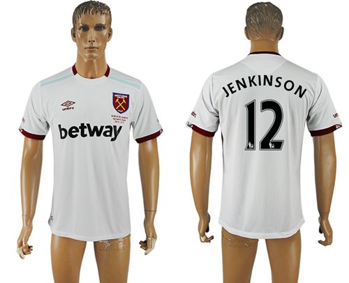 West Ham United 12 Jenkinson Away Soccer Club Jersey