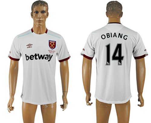 West Ham United 14 Obiang Away Soccer Club Jersey
