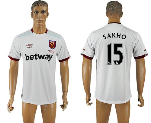 West Ham United 15 Sakho Away Soccer Club Jersey