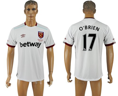 West Ham United 17 O Brien Away Soccer Club Jersey