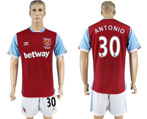 West Ham United 30 Antonio Home Soccer Club Jersey