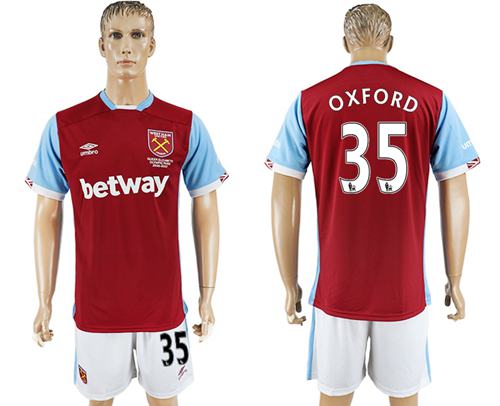 West Ham United 35 Oxford Home Soccer Club Jersey