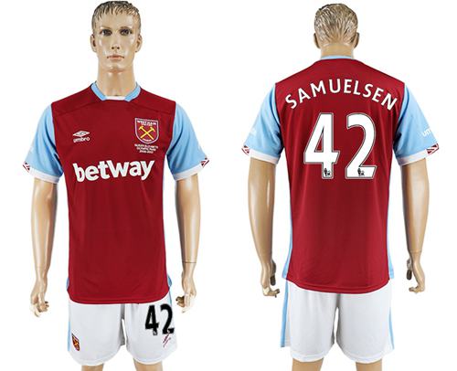 West Ham United 42 Samuelsen Home Soccer Club Jersey