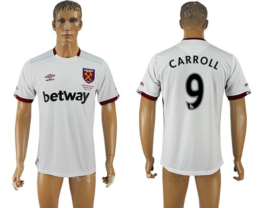 West Ham United 9 Carroll Away Soccer Club Jersey