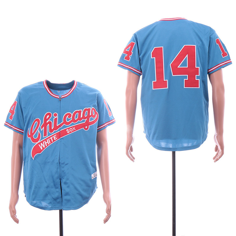 White Sox 14 Bill Melton Light Blue 1972 Throwback Jersey