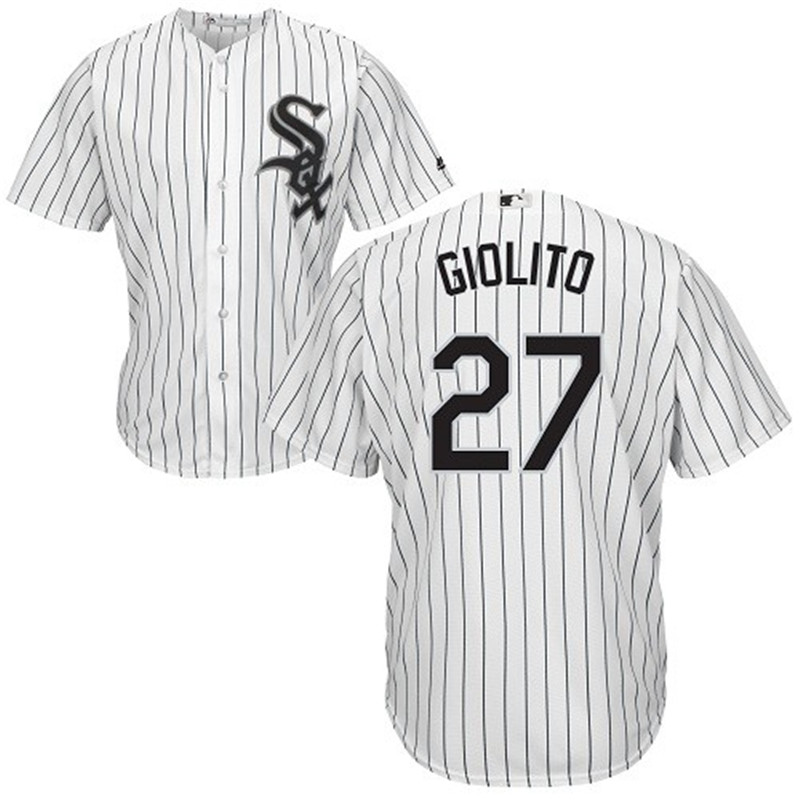 White Sox 27 Lucas Giolito White Cool Base Jersey