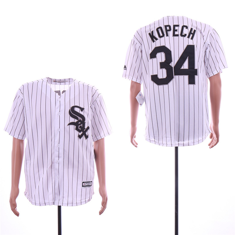 White Sox 34 Michael Kopech White Cool Base Jersey