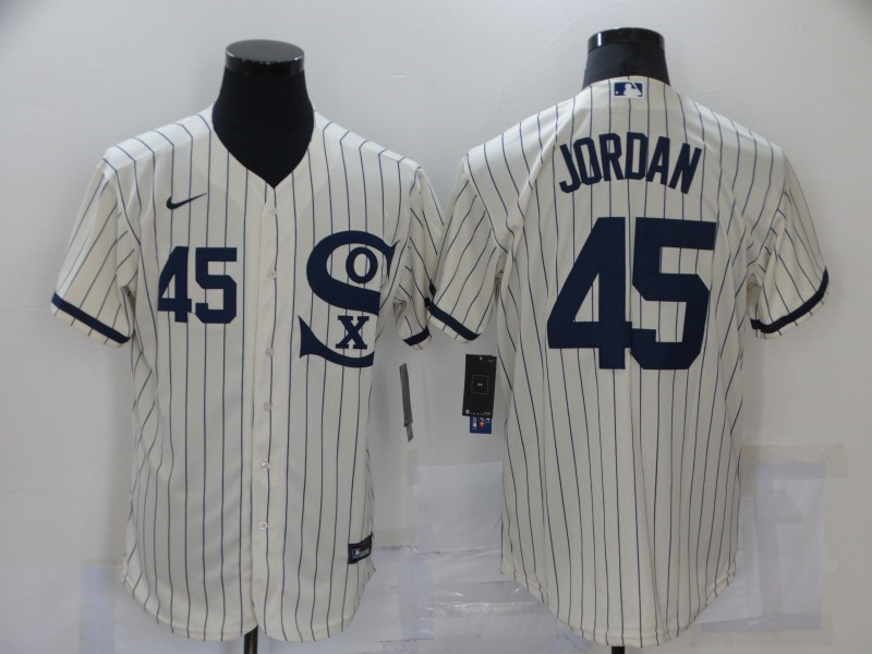 White Sox 45 Jordan Cream Nike 2021 Field Of Dreams Flexbase Jersey