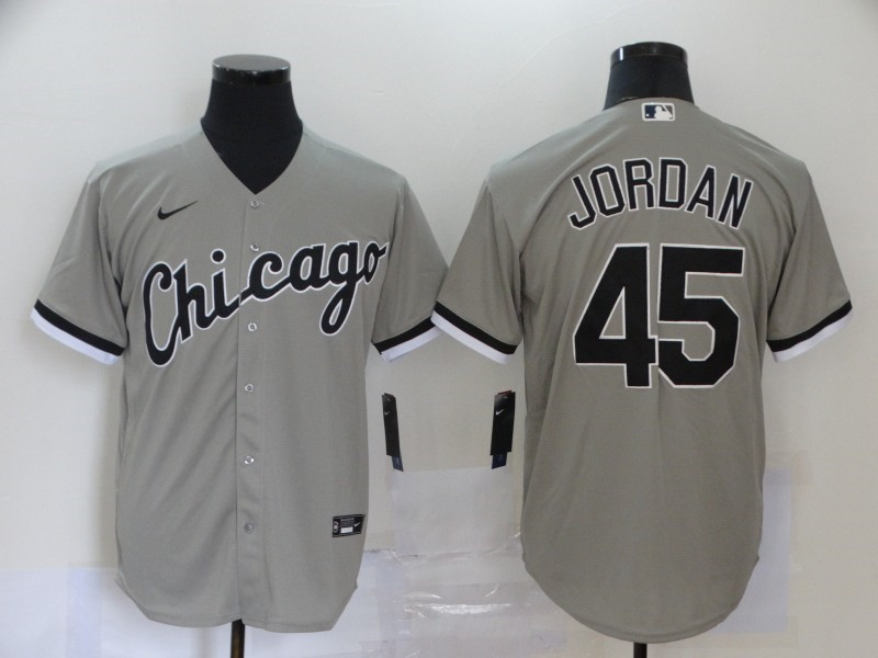 White Sox 45 Michael Jordan Gray 2020 Nike Cool Base Jersey