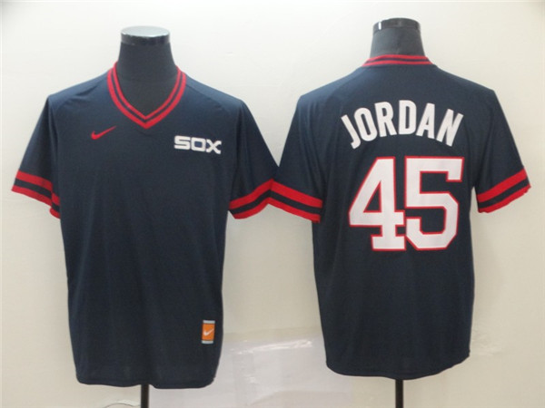 White Sox 45 Michael Jordan Navy Throwback Jersey