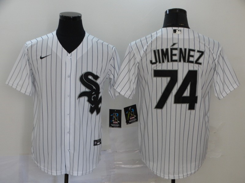 White Sox 74 Eloy Jimenez White 2020 Nike Cool Base Jersey