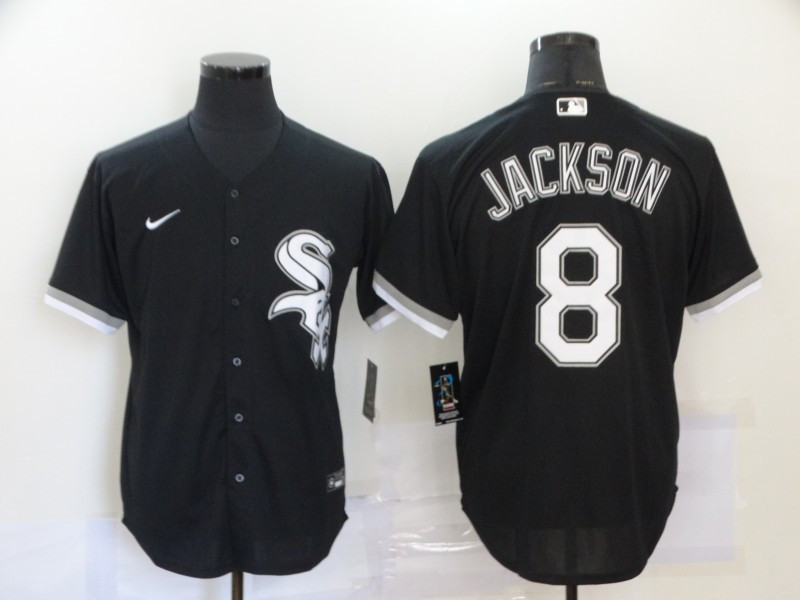 White Sox 8 Bo Jackson Black 2020 Nike Cool Base Jersey