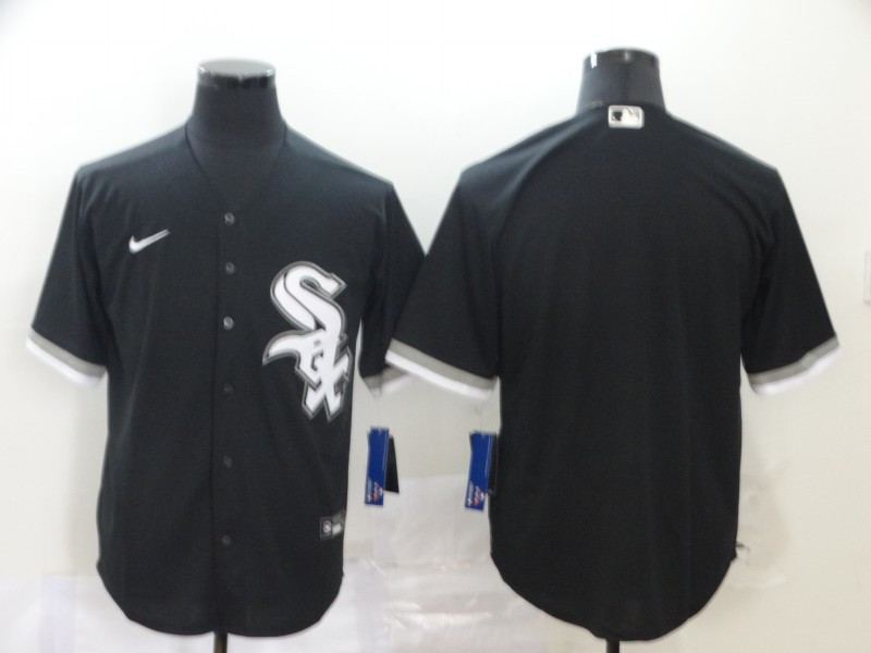 White Sox Blank Black 2020 Nike Cool Base Jersey