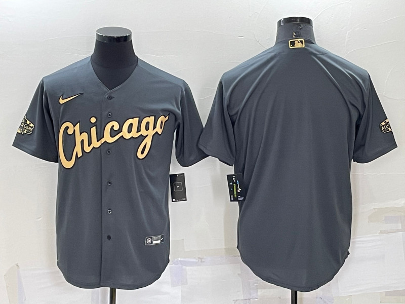 White Sox Blank Charcoal Nike 2022 MLB All Star Cool Base Jersey