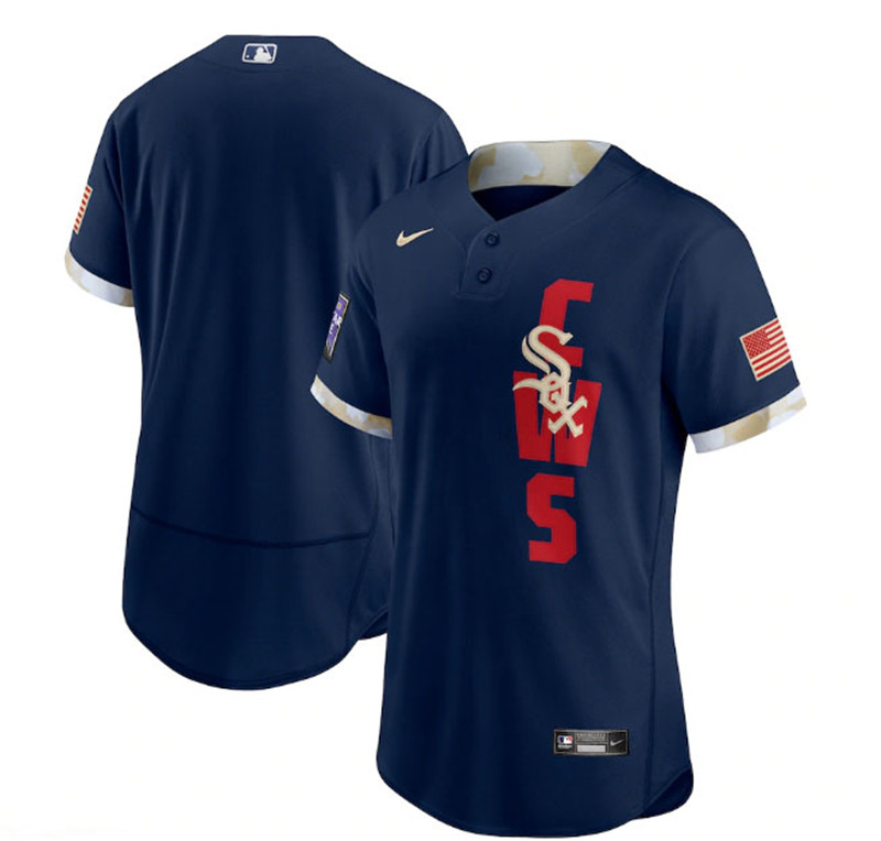 White Sox Blank Navy Nike 2021 MLB All Star Flexbase Jersey