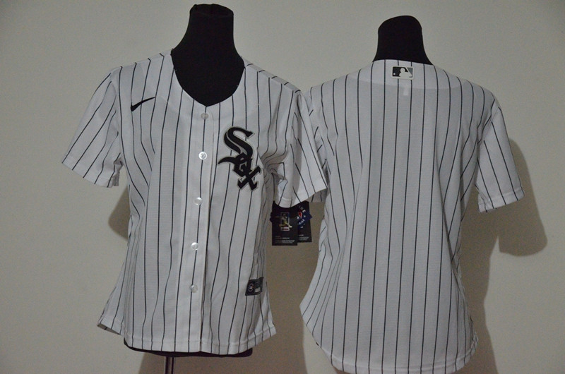 White Sox Blank White Women Cool Base Jersey