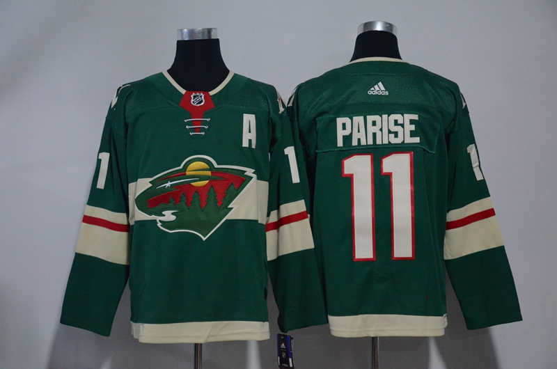 Wild 11 Zach Parise Green  Jersey