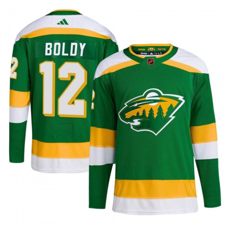 Wild 12 Matt Boldy Green 2022 23 Reverse Retro Adidas Jersey