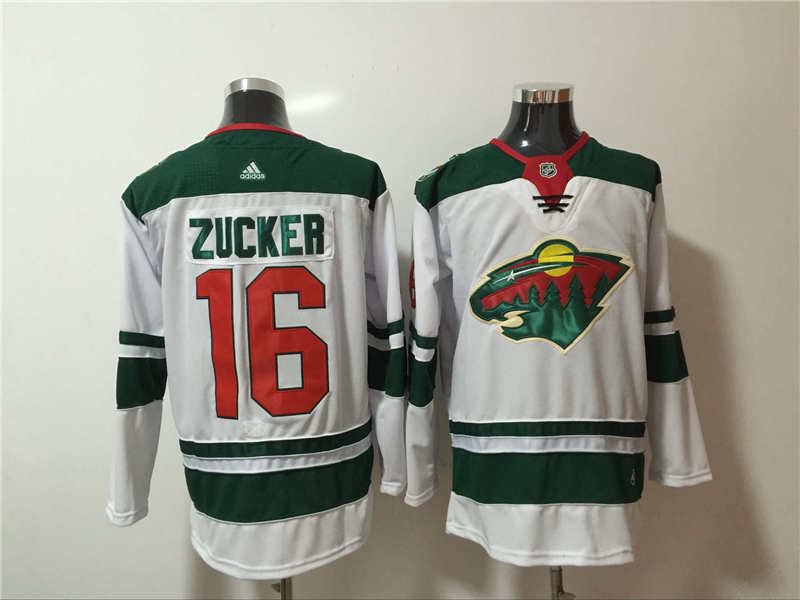 Wild 16 Jason Zucker White  Jersey