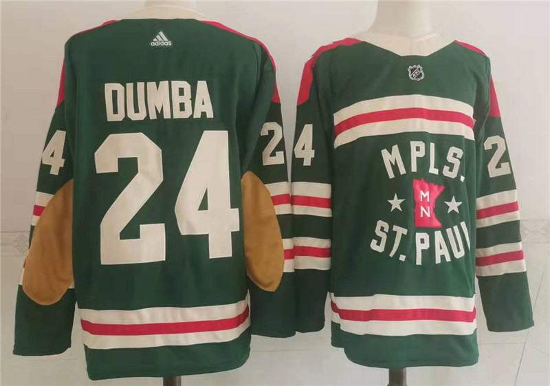 Wild 24 Matt Dumba Green 2022 Winter Classic Adidas Jersey