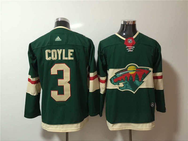 Wild 3 Charlie Coyle Green  Jersey
