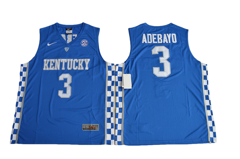 Wildcats 3 Edrice Adebayo Blue Basketball Elite Stitched NCAA Jersey