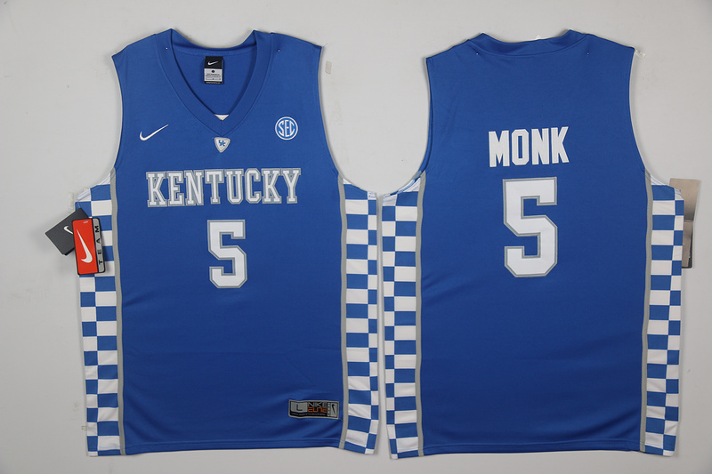 Wildcats 5 Malik Monk Blue Basketball Elite Stitched NCAA Jersey