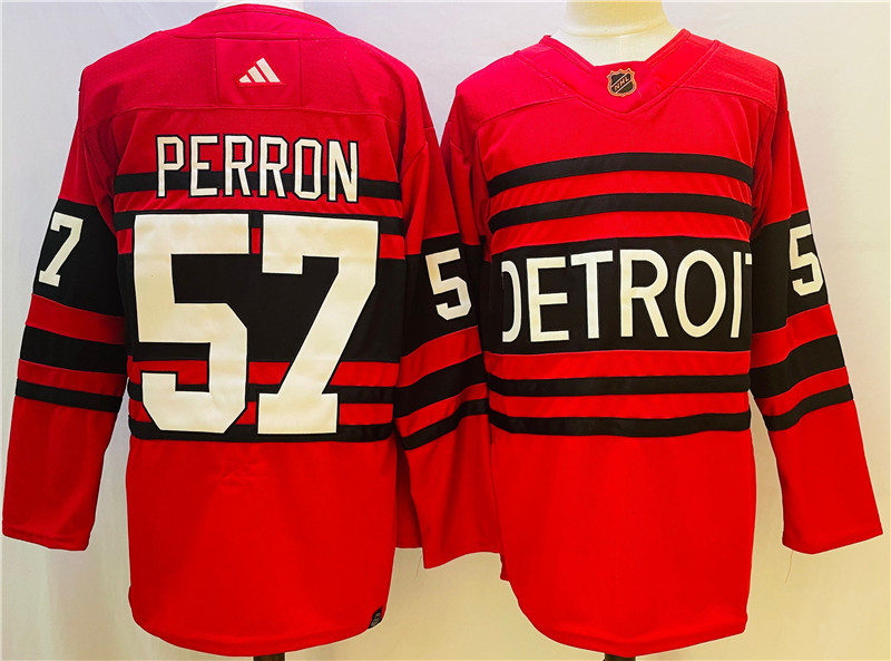 Wings 57 David Perron Red Reverse Retro Adidas Jersey