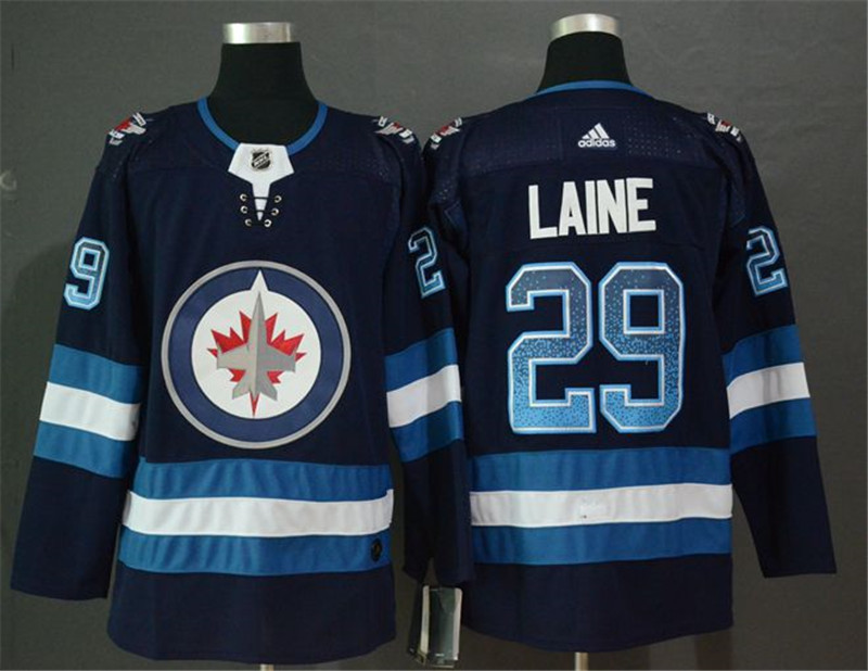 Winnipeg Jets 29 Patrik Laine Navy Drift Fashion  Jersey