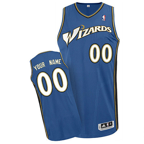 Wizards Personalized Authentic Blue NBA Jersey