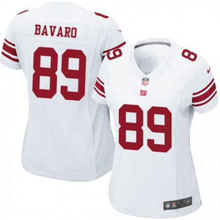 WoMen  New York Giants 89 Mark Bavaro White Stitched NFL Jersey
