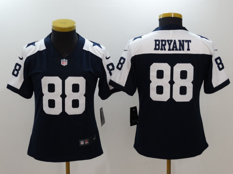 Women's  Dallas Cowboys #88 Dez Bryant 2017 Vapor Untouchable Limited Navy Blue Throwback Alternate NFL Jersey