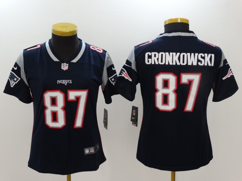 Women's  England Patriots #87 Rob Gronkowski Blue 2017 Vapor Untouchable Limited Stitched Jersey