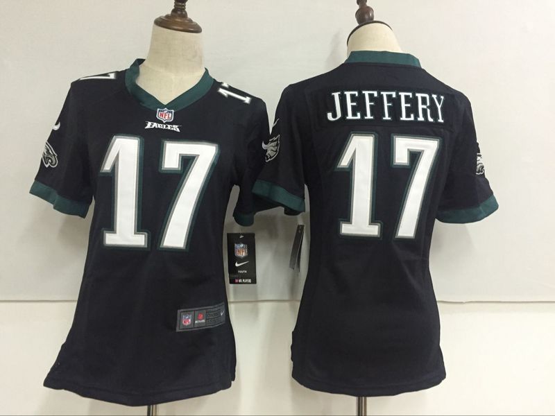 Women's  Philadelphia Eagles #17 Alshon Jeffery Black Limited Stitched Jersey