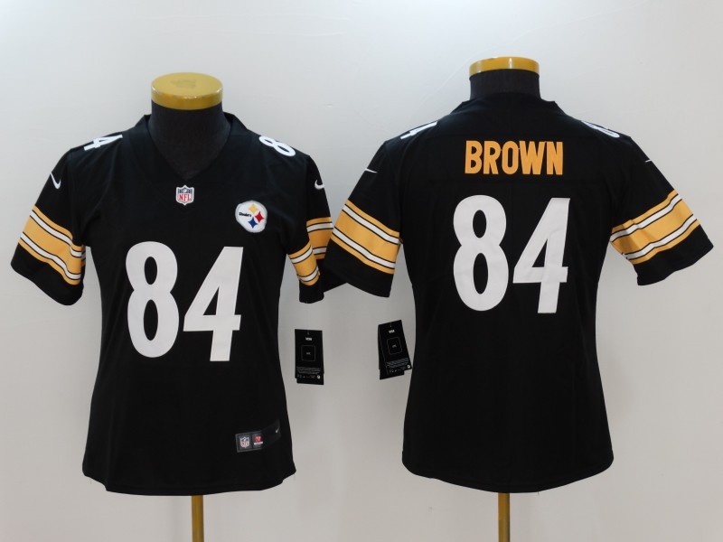 Women's  Pittsburgh Steelers #84 Antonio Brown Black 2017 Vapor Untouchable Limited Stitched Jersey