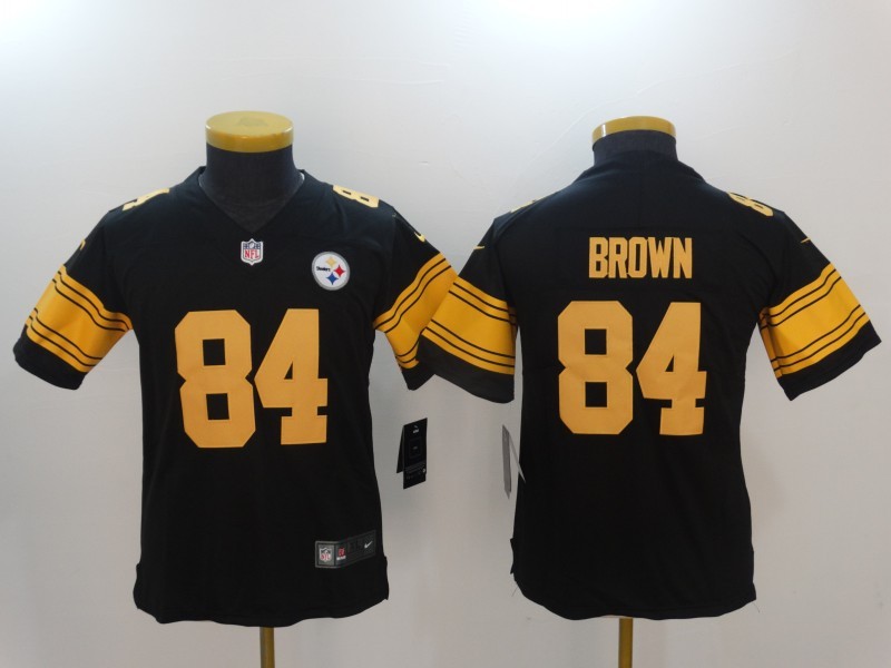 Women  Pittsburgh Steelers 84 Antonio Brown Limited Black Rush NFL Jersey