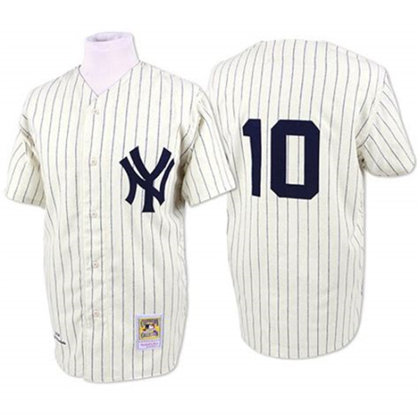 Yankees 10 Phil Rizzuto Cream Mitchell & Ness Jersey