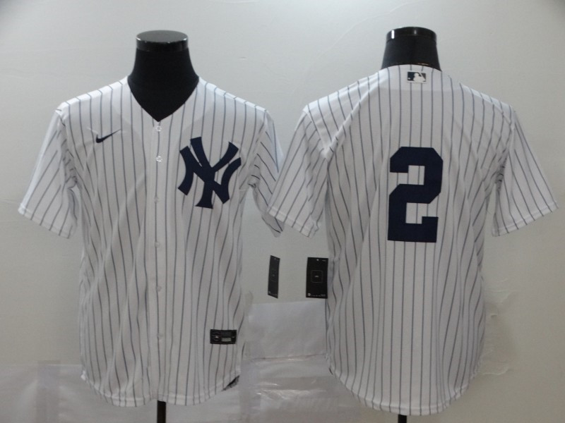 Yankees 2 Derek Jeter White 2020 Nike Cool Base Jersey