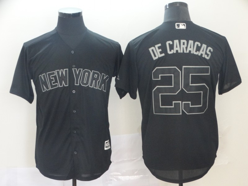 Yankees 25 Gleyber Torres De Caracas Black 2019 Players' Weekend Player Jersey