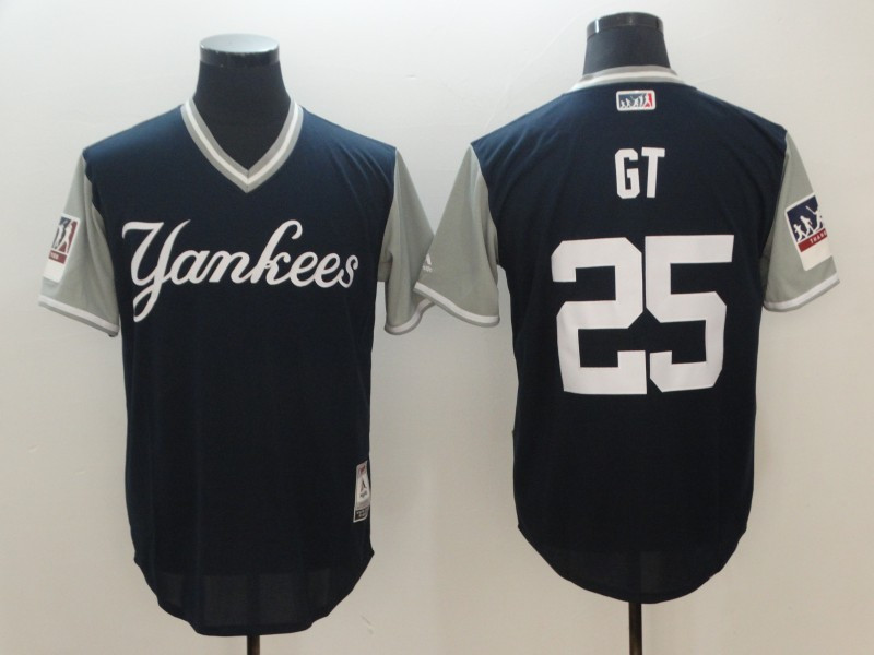 Yankees 25 Gleyber Torres GT Navy 2018 Players' Weekend Authentic Team Jersey