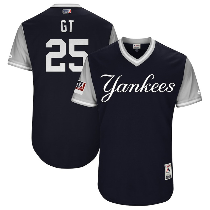 Yankees 25 Gleyber Torres Navy 2018 Players' Weekend Authentic Team Jersey