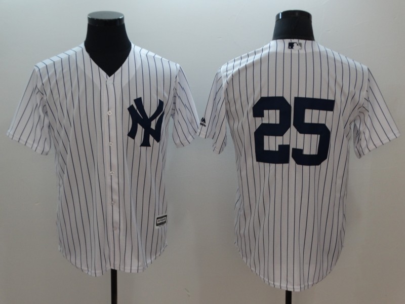 Yankees 25 Gleyber Torres White Cool Base Jersey