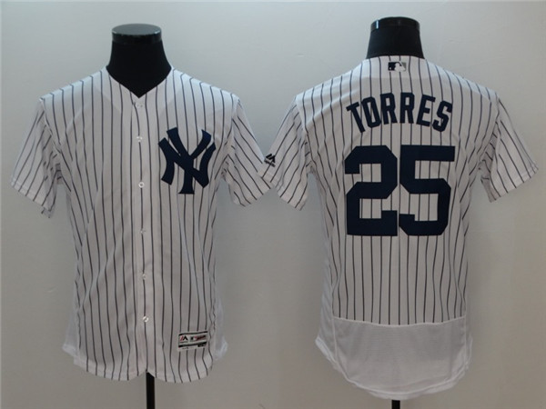 Yankees 25 Gleyber Torres White Flexbase Jersey