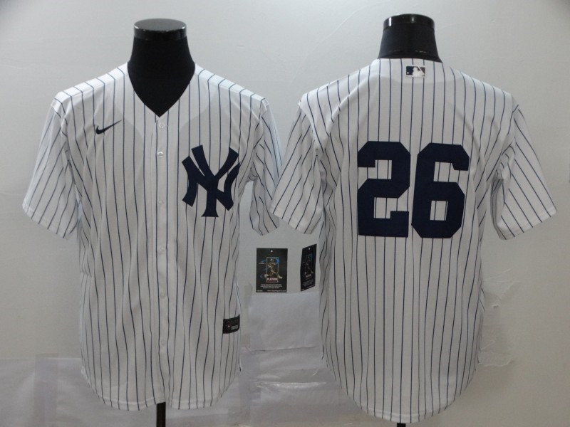 Yankees 26 DJ LeMahieu White 2020 Nike Cool Base Jersey