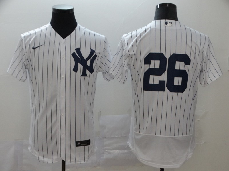 Yankees 26 DJ LeMahieu White 2020 Nike Flexbase Jersey