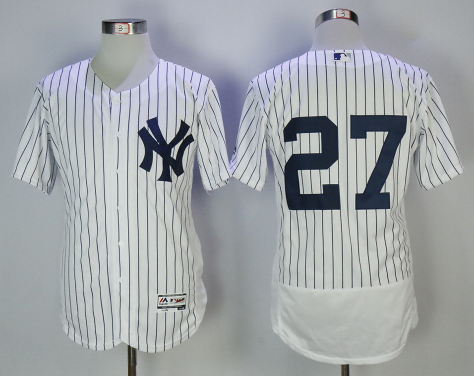 Yankees 27 Giancarlo Stanton White Flexbase Jersey